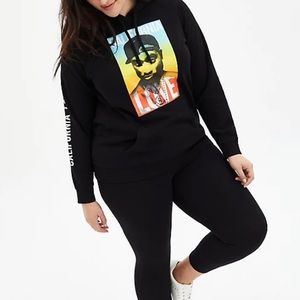 TUPAC CALI LOVE BLACK FLEECE HOODIE